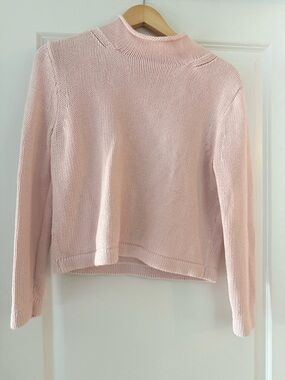 J. Crew Pale Pink Mock Neck Sweater